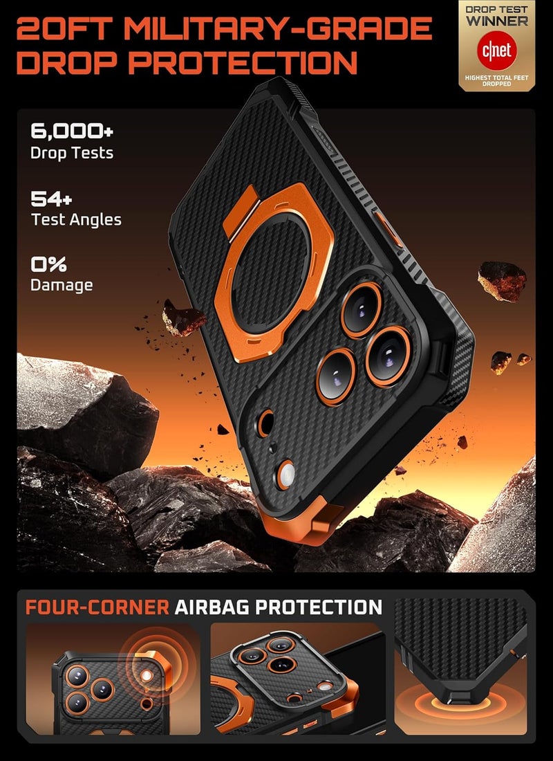 SupCase for iPhone 17 Pro Max Case with Kickstand (Unicorn Beetle Grip), [Camera Control Cover] [Compatible with MagSafe] [Military-Grade Drop Protection] Aramid Fiber Magnetic Phone Case, AramidOG - Image 3